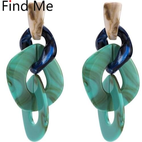 Find Me 2019 new Fashion Vintage geometric long tassels Drop Earrings for Women Jewelry multilayer Dangle Earrings wholesale