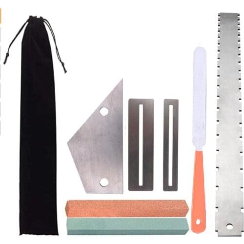 Guitar Neck Notched Straight Ruler Guitar polish file Guitar repair tool set