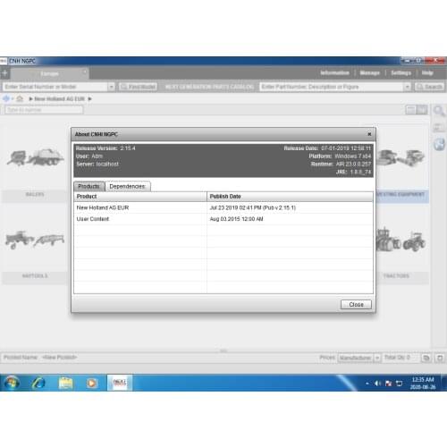New Holland AG Middle East Africa Parts Catalog 2019