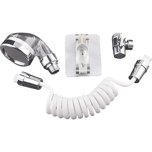 DIY Extending Sink Faucet Sprayer Set Bathtub Shower Parts Tab Diverter Sprayer Wall Holder for Washing Hair & Puppy Cat Shower
