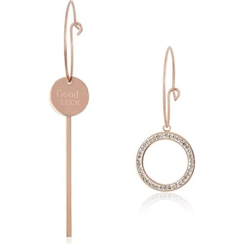 Fashion Earring Circle Unique Design New Simple Imitation Key Drop Earrings For Women Girl Jewelry Birthday Gift Wholesale