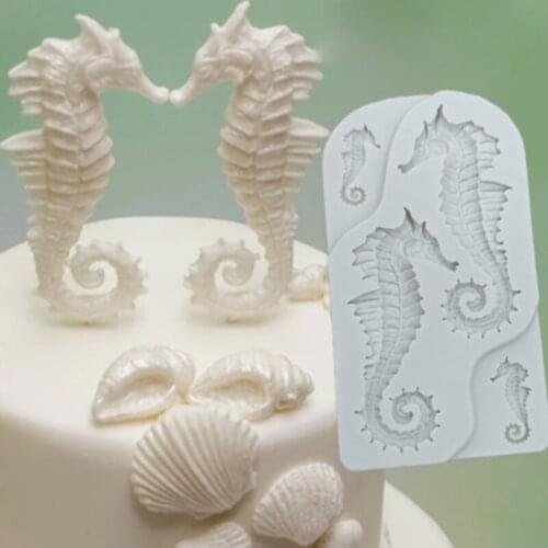 Seahorse conch mold soft candy cake decoration DIY baking tools silicone mold sugar crafts chocolate cake tools