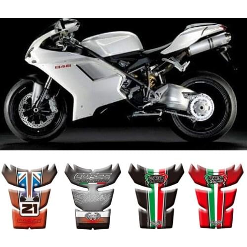 Motorcycle 3D Fuel Tank Pad Protective Stickers Decals For Ducati 848 1098 1198 Tank Pad Protective Stickers
