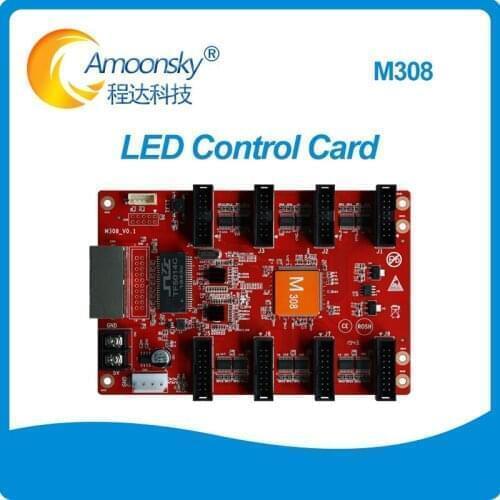 Full color video controller ams-m308 led wall receiver card similar huidu R508 LED card for indoor led display board