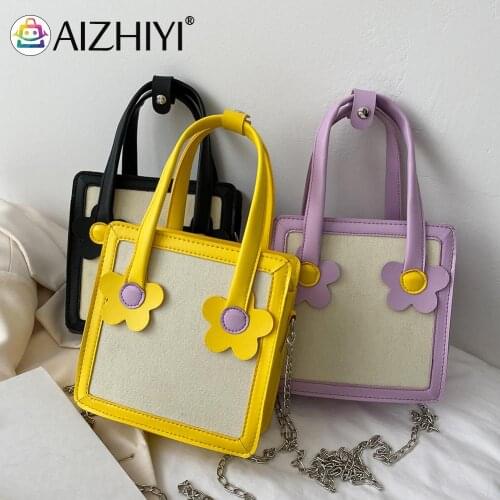 Casual Retro Mini Shoulder Bag PU Patchwork Chain Shoulder Crossbody Messenger Bags Casual Ladies Small Purse