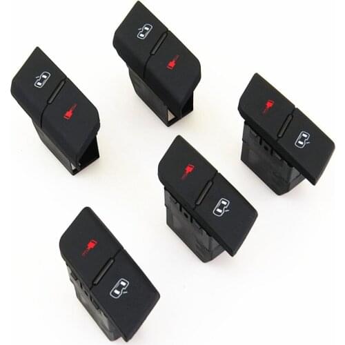 RWSYPL Qty5 LHD Driver Side Central Door Lock Control Adjusting Switch Button 8ED 962 107 8E1962107 For A4 S4 B7 RS4 SEAT Exeo