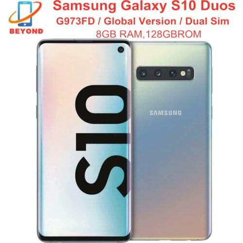 Samsung Galaxy S10 Duos G973FD Dual Sim 8GB RAM 128GB ROM 6.1" Octa Core Global Version NFC 4G LTE Exynos Mobile Phone