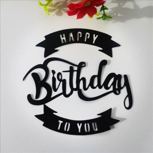 Banner Happy Birthday to you English word Die 2018 New Cutting Dies Scrapbooking Dies Metal Stamps and die for Card Making DIY
