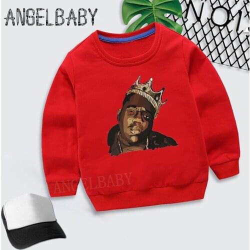 Boys Girls Sweatshirt Kids America Hiphop Notorious Big Design Hoodies Children Autumn Tops Baby Cotton Clothes,KYT456