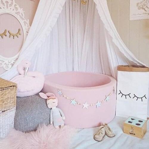 Baby Room Decoration Crib Bumper Wooden DIY Handmade Wall Hanging Tent Star Beaded Colorful INS Style Photography Props Decor