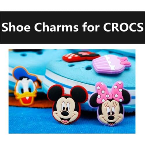 Disneys Cartoon Animal Croc Charms Accessories Mickey Mouse PVC Shoe Decoration Elegance for Women Boys Friends Gifts Badges