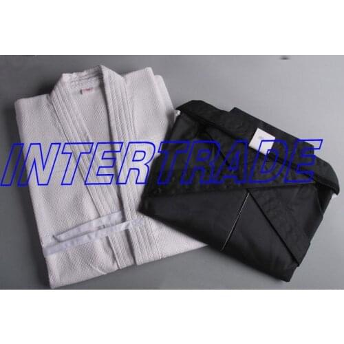 UNISEX kendo clothing setskimono kung fu suits hapkido uniforms martial arts clothes white top+black hakama