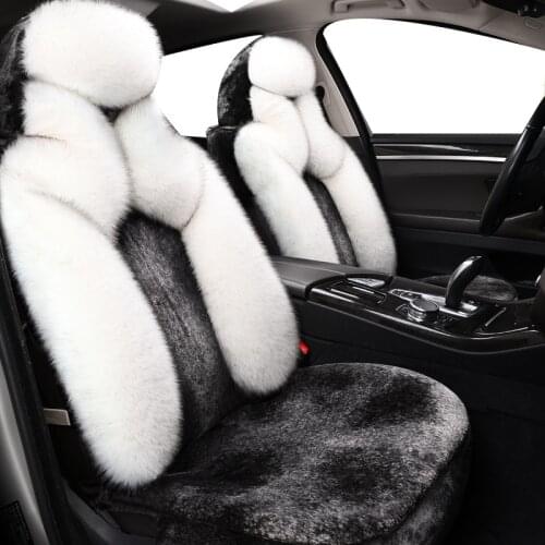 High Quality Long Wool Faux Far Car Seat Covers Universal for nissan qashqai j10 almera n16 note x-trail t31 patrol y61