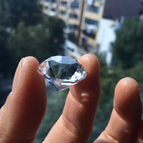 20mm Quartz Crystal Glass Clear Diamond 50pcs/Lot Paperweights Crystals Feng Shui Crafts for HOme Wedding Decorative Gifts