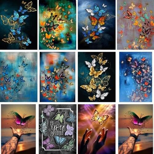 5D Diy Diamond Painting Animal Butterfly Full Drill Square Rhinestone Cross Stitch Kits Mosaic Crystal Embroidery Handmade Gifts