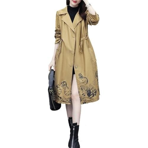 Elegant Trench Lady OL Womens Long Classic Windbreaker Women Office Trench Coat Plus Size 5XL Top Quality