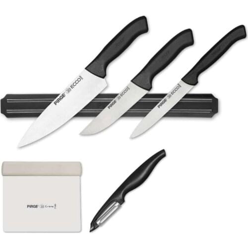 Pirge - Ecco Magnetic Kitchen Knife Set 6 pcs. Cuchillo Professional Household Knives, Kitchen Knives and Chef Knives- 35089