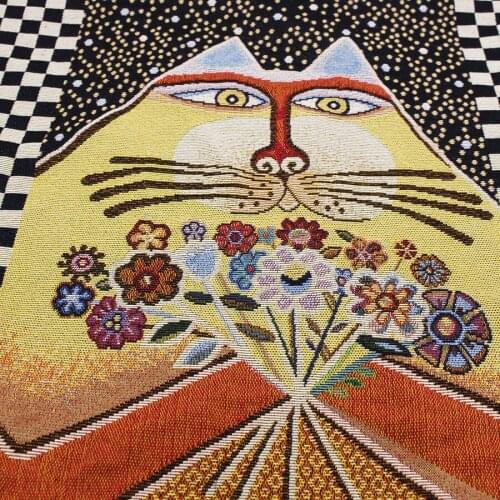 50cm*50cm Lucky Cat Pattern Polyester Cotton Fabric Cloth Sewing Tilda Jacquard Fabrics Tissue Home Textile Woven Telas Tecido