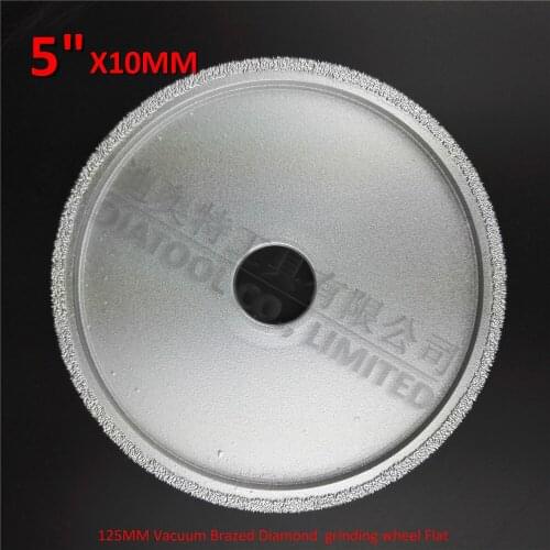 DIATOOL 1pc 125mmx10MM Vacuum Brazed Diamond Grinding Wheel Beveling Wheel Flat Grinding For Granite Marble Concrete Stone