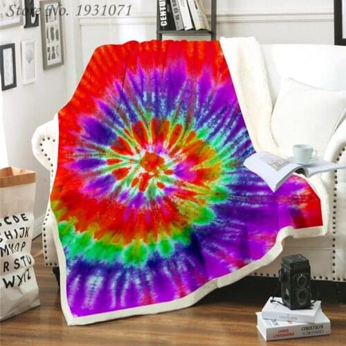 Vibrant color Funny Character Blanket 3D Print Sherpa Blanket on Bed Home Textiles Dreamlike Style 04