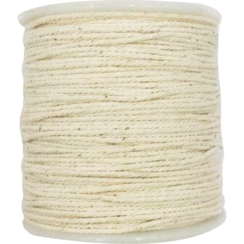 100 Meters 1mm Natural Cotton Twisted Cord Rope Craft Macrame Artisan String