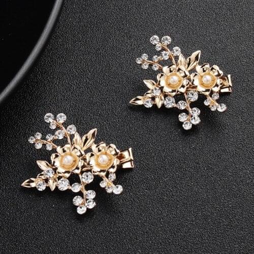 Flowes Hairgrips Bridal Hair Comb Hairpins 2pc/1pair Hair Jewelry Hairwear Accessory Hair Clip Ornaments Bride Bridesmaid