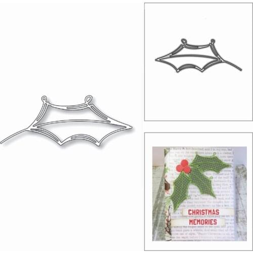 2020 New Christmas Large Holly Leaf Metal Cutting Dies for DIY Scrapbooking and Card Making Decorative Embossing Craft No Stamps