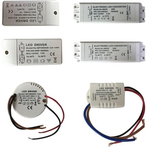 2020 led driver transformer 50w 30w 18w 12w 6w dc 12V output 1A Power Adapter Power supply for led lamp led strip downlight