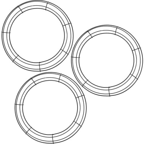3pcs Decorative Decor Wreath Frame Wreath Hoop Wreath Loop Flower Wreath for Decoration