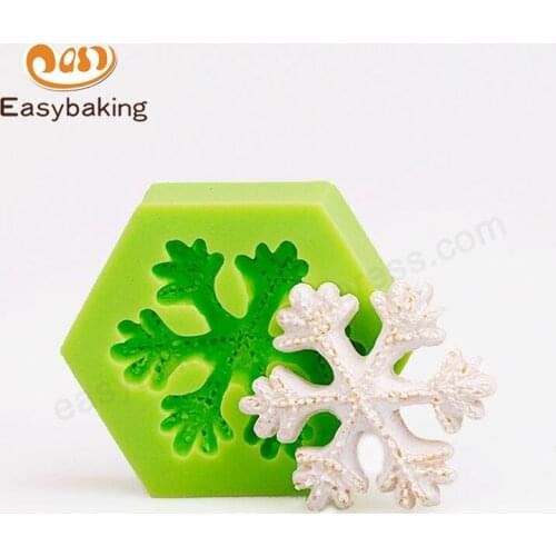 3D Snowflake Christmas Silicone Fondant Mold Cake Decorating Tools For Candy Chocolate Soap Clay Resin