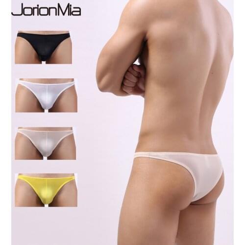 4pcs/Lots Sexy Mans Underwear Silk Briefs Underpants Soft Mens Briefs Bikini Gay Underwear Mens Underwear Sexy Y17
