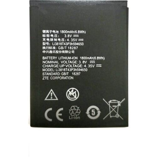 5pc 2019 New Li3818T43P3h594650 1600mAh battery For ZTE U970 v807 V930 U930 N970 V970 V889S V889M U795 phone
