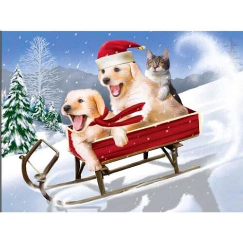 New Arrival Diy Diamond Painting 5D Dogs And Cat Full Drill Square/round Diamond Embroidery Animal Mosaic Handmade