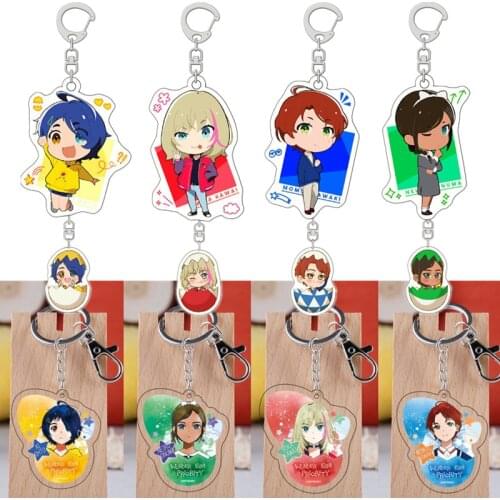 Anime WONDER EGG PRIORITY Cosplay Acrylic Key Chain Pendant Keyring Prop