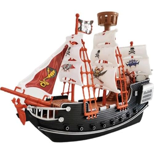 Childrens Kids Pirate Ship Pretend Toy Home Decoration Ornaments Safety Durable Pirate Ship Model for Kids