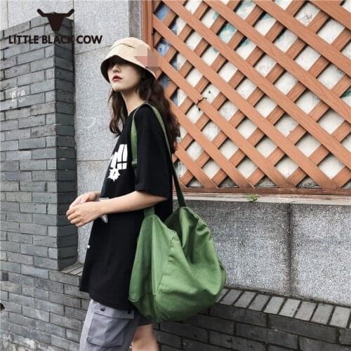 Travel Canvas Bag Women Big Capacity Lovers Casual Shoulder Crossbody Shopper Bags Zipper Messenger Tote Bags Torebki Damskie