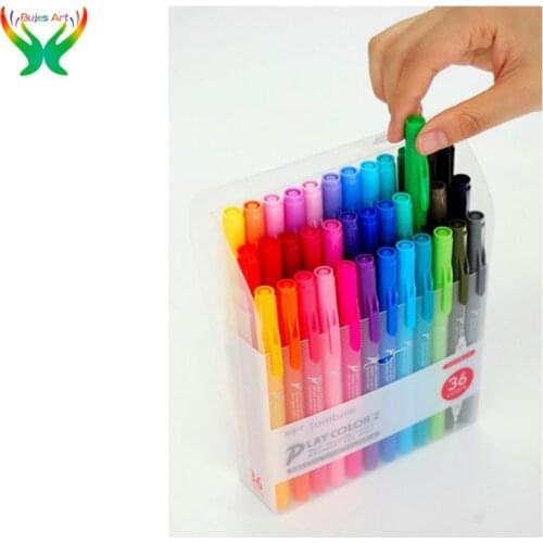 Tombow PLAY COLOR2 6/12/24/36 color Double head Water based watercolor pen 0.3/1.2mm color stroke drawing pen art supplies