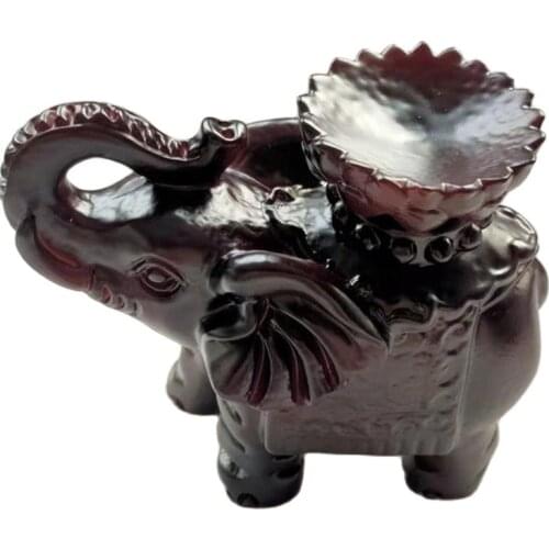 Crystal holder natural carved elephant wooden base ball stand for crystal sphere