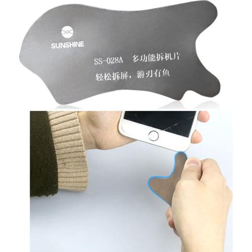 SS-028A Stainless Steel LCD Screen Opening Tool Soft Thin Pry Spudger Disassemble Card for iPhone iPad SmartPhone Opening tools