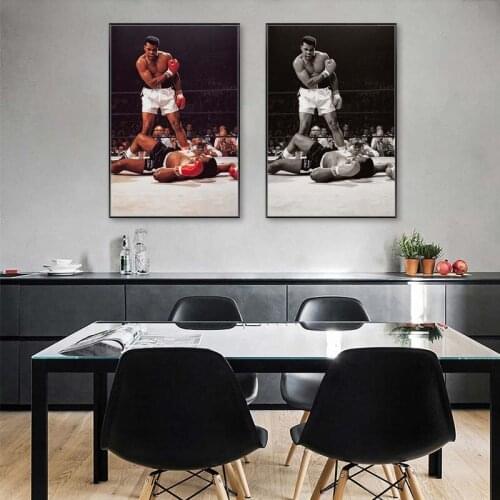 Classic Muhammad Ali Canvas Painting Famous Boxer Inspirational Poster Wall Art Print Pictures For Living Room Home Decor