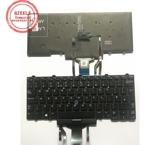 UK Laptop Keyboard For Dell Latitude E5450 E5470 E7450 E7470 Backlit