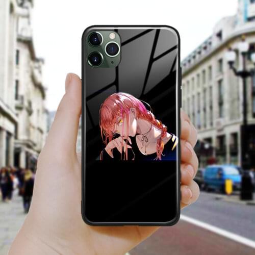 Makima Chainsaw Man art design Soft Silicone Glass Phone Case Cover Shell For iPhone SE 6 6s 7 8 Plus X XR XS 11 12 Mini Pro Max