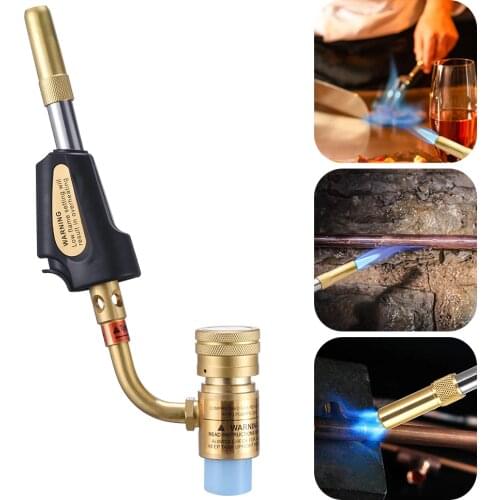 MAPP Propane Gas Welding Torches Self Ignition Trigger Metal Turbo Torch Brazing Solder Plumbing Blow Torch Soldering Tool