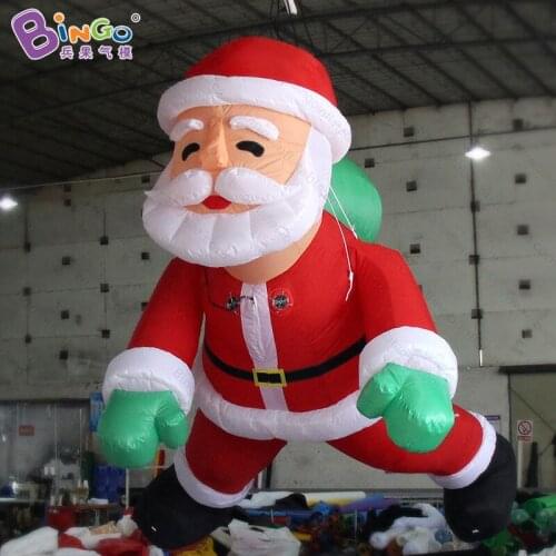 Free delivery 3M climbing type inflatable Santa Claus for Christmas promotion decorative Father Christmas for advertising toys