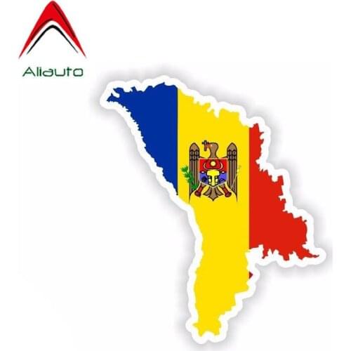 Aliauto Fashion Moldova Car Sticker Auto Styling Vinyl Decal Cover Scratches for Skoda Rapid Lexus Suzuki Hyundai I30,13cm*7cm