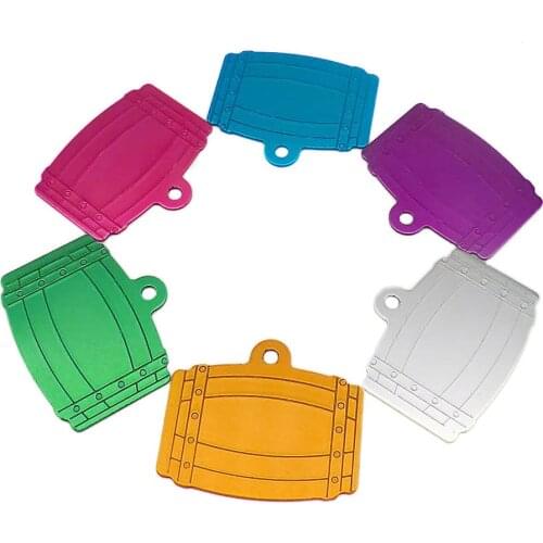 Wholesale 20Pcs Aluminum Tag Personalized Blank Dog ID Tags Dog Cats Collar Accessories Customized Dog Name Tag Phone decoration