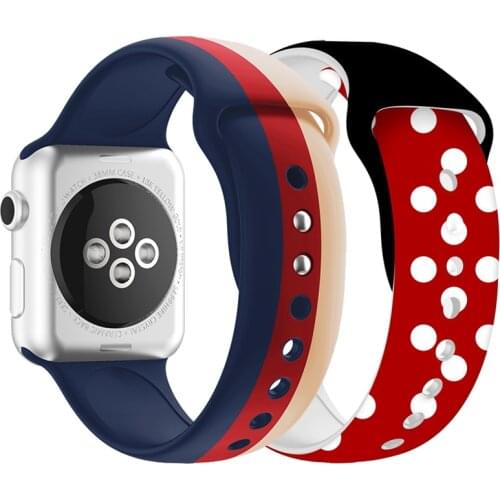 Cartoon Strap For Apple Watch Band 42mm 44mm 40mm Printing Silicone Watchband Bracelet For Iwatch Series 6 SE 5 4 3 Accessories