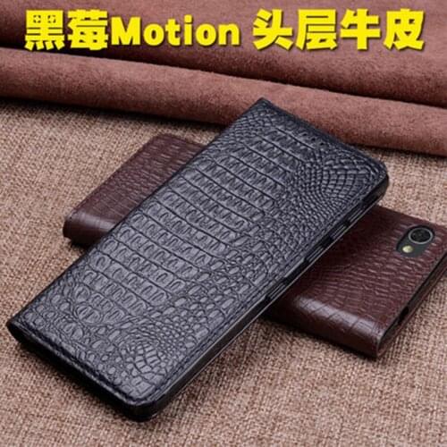 Luxury Genuine Leather Case Phone Cover for Blackberry Motion Case Handmade Business Flip Shell Ultra-thin Bag for BB Motion