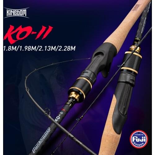 Kingdom KO-II Fishing Rods All FUJI Accessories Travel Ultra Light Casting Rod Original Triangular 3A Cork Handle Spinning Rod