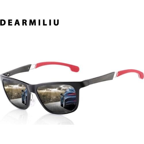 DEARMILIU New Aluminum-Magnesium Polarized Square Sunglasses Men Brand Designer Eyewear Fishing Sun Glasses Women Retro Outdoor